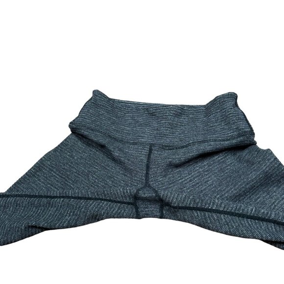 Lululemon Wunder Under Crop Leggings Knit Striped Dark Gray Size 4 [20'' inseam] - Picture 4 of 5